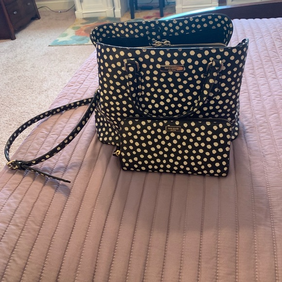 Kate Spade Musical Dot purse with matching wallet - Picture 2 of 8